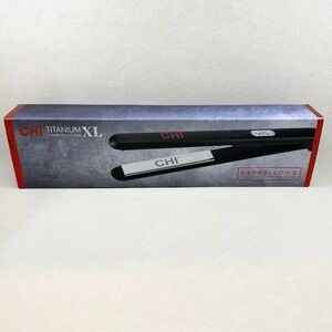 CHI Titanium XL 1″ Hairstyling Iron EXTRA LONG 4 3/4" floating plates.